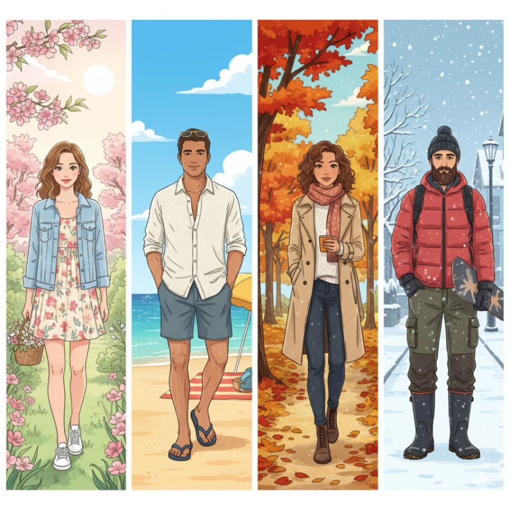 Dressing According to the Season.