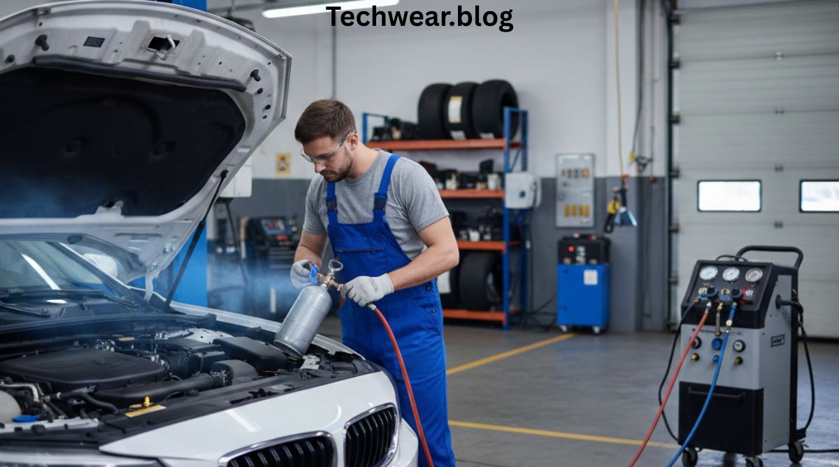 Start the engine and turn the AC to maximum cool.