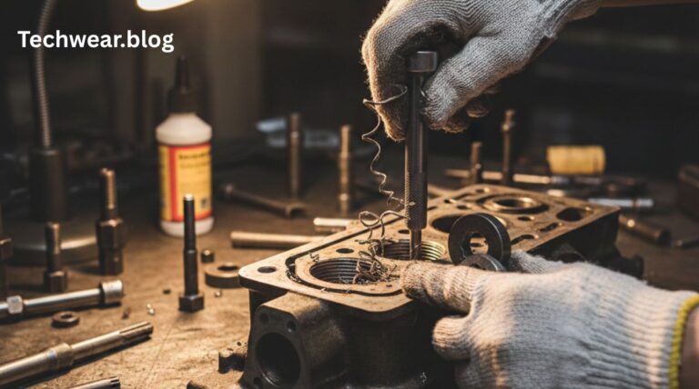 Clean the damaged hole using a wire brush.